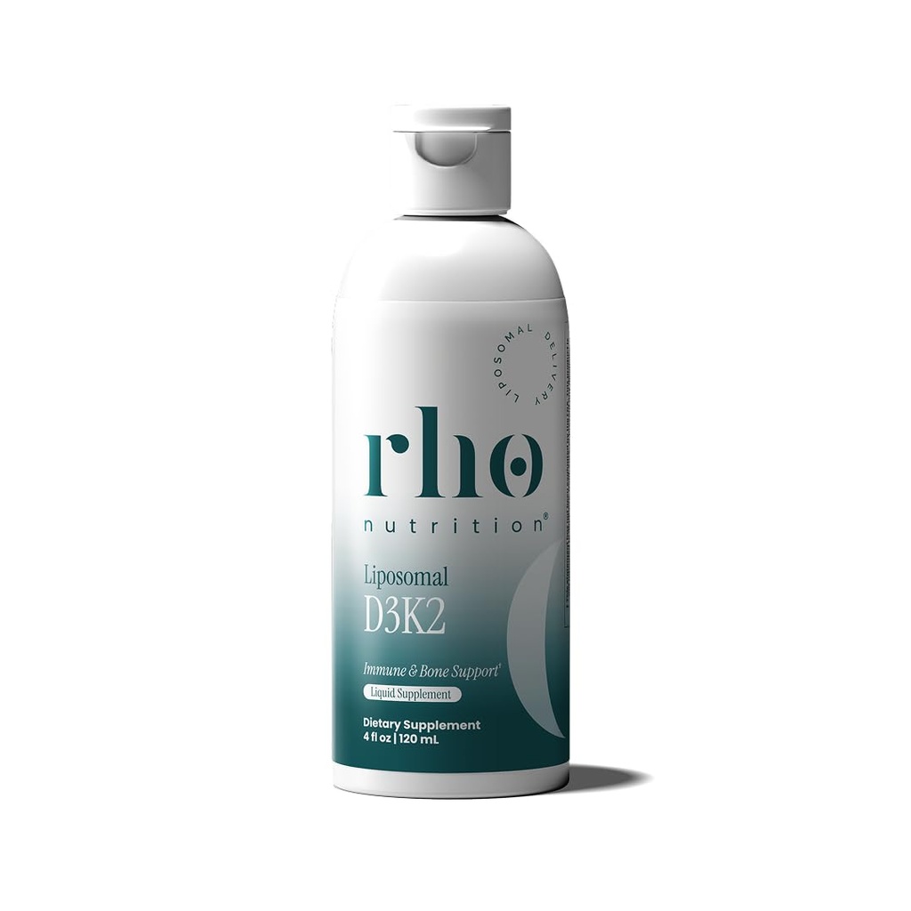 Rho Nutrition Liposomal D3K2 – Ultra High Absorption Vitaminas líquidas D3 y K2 Suplemento – Boosts Immune System & General Health; Supports Strong Bones & Muscles, and a Healthy Heart