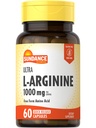 Sundance L-Arginine 1000mg Capsules Silencio 60 Cuenta Silencio Forma libre Suplemento Aminoácidos Silenciosos No GMO y Gluten Suplemento gratuito