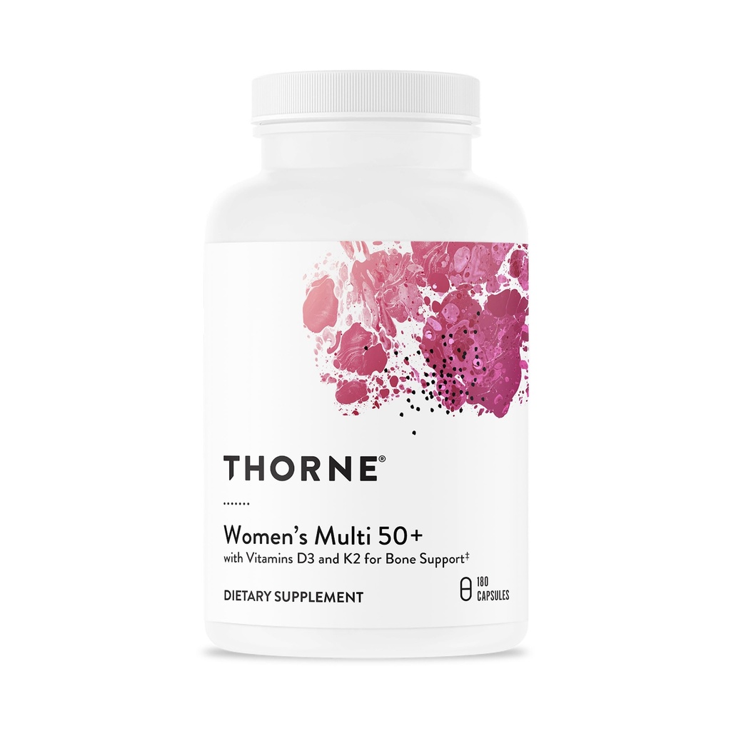 THORNE Women's Multi 50+, Comprehensive Daily Multi-Vitamin, 180 Capsules
