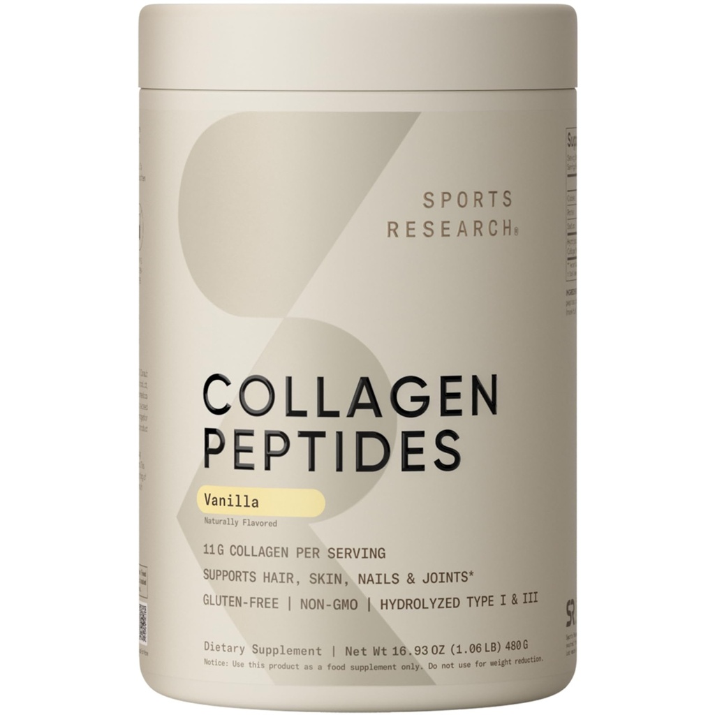 Collagen Peptides de investigación deportiva - Hidrolyzed Tipo 1 & 3 Collagen Powder Protein Suplemento para la piel sana, uñas, &amp; articulaciones - Easy Mixing Vital Nutrients & Proteins, Collagen for Women &amp; Men
