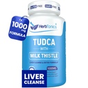 Herbtonics TUDCA 1000mg Liver Detox & Gallbladder Support – Milk Thistle " Pterostilbene Enhanced Bile Salt for Liver Cleanse, Healthy Bile Flow, and Digestive Health (60 Vegan Capsules)