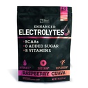 Enhanced Electrolyte Powder Stick Packs (Raspberry Guava tención 20 Packets) w / 0 Sugar +BCAAs +B-Vitamins Electrolyte Suplemento w Potassium Zinc &amp; Magnesium for Hydration - Keto Electrolytes