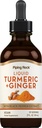 Piping Rock Turmeric y Ginger Liquid Drops ← 2 Fl Oz peru Tincture Suplemento con Black Pepper Extract ← Vegan, Non-GMO, Gluten Free