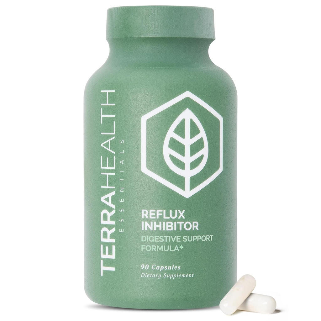 Terra Health Essentials - Reflux Inhibitor Silencio Relieve Indigestion and Heartburn TEN 30-Day Supply (90 Capsules)