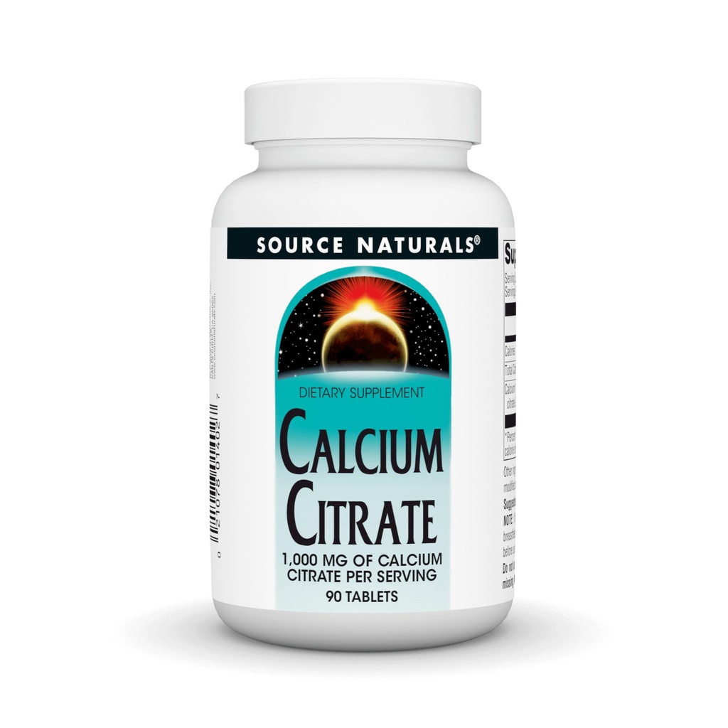 SOURCE NATURALS Calcium Citrate 1,000 mg de Calcium por Serving, 90 Cuenta