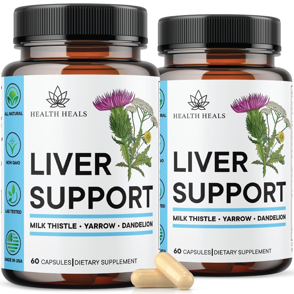 Liver Cleanse & Repair Formula - Herbal Liver Support Suplemento con Milk Thistle Dandelion Root Turmeric, Artichoke Extract for Liver Health - 120 Count