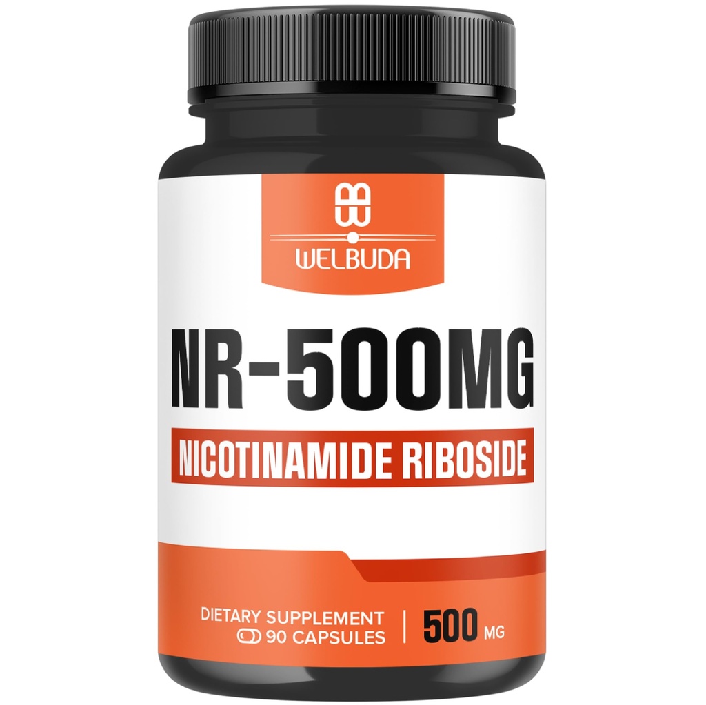 NAD+ Suplemento con Nicotinamide Riboside 500mg - Energía celular &amp; Reparación, envejecimiento saludable, bienestar - 90 cápsulas - 3 meses de suministro