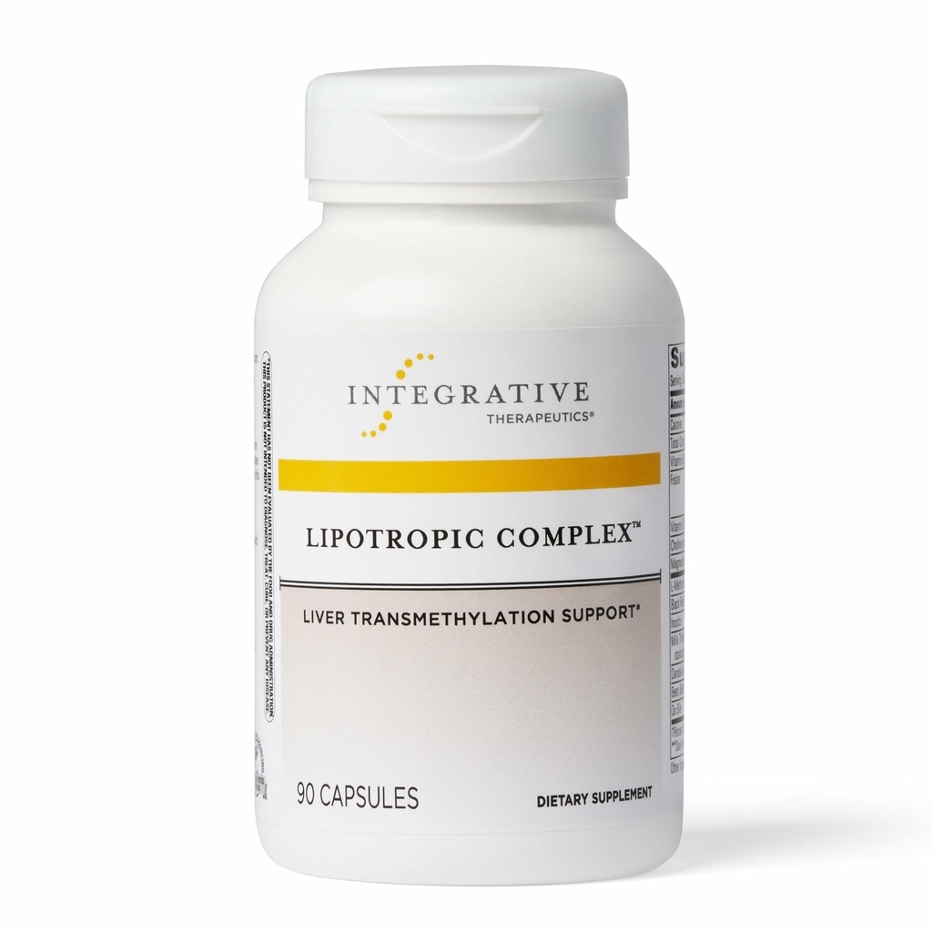 Complejo Lipotrópico de Terapéutica Integrativa - Suplemento de Soporte para Adultos* - Incluye Cardo de Leche &amp; Vitamina B6 y B12 - Libre de Gluten &amp; sin lácteos - 90 Conde (45 Servimientos)