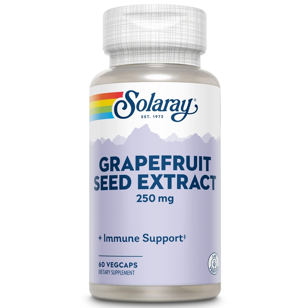 SOLARAY Garantizado Potency Grapefruit Seed Extract, Veg Cap (Btl-Plastic) 250mg  durable 60ct