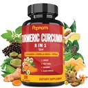 Cápsulas de Curcumina Turmérica - con Ashwagandha, Boswellia, Triphala, Ginger, Basil Santo, Moringa y Pepper Negro - 150 Píldoras 5 Month Supply