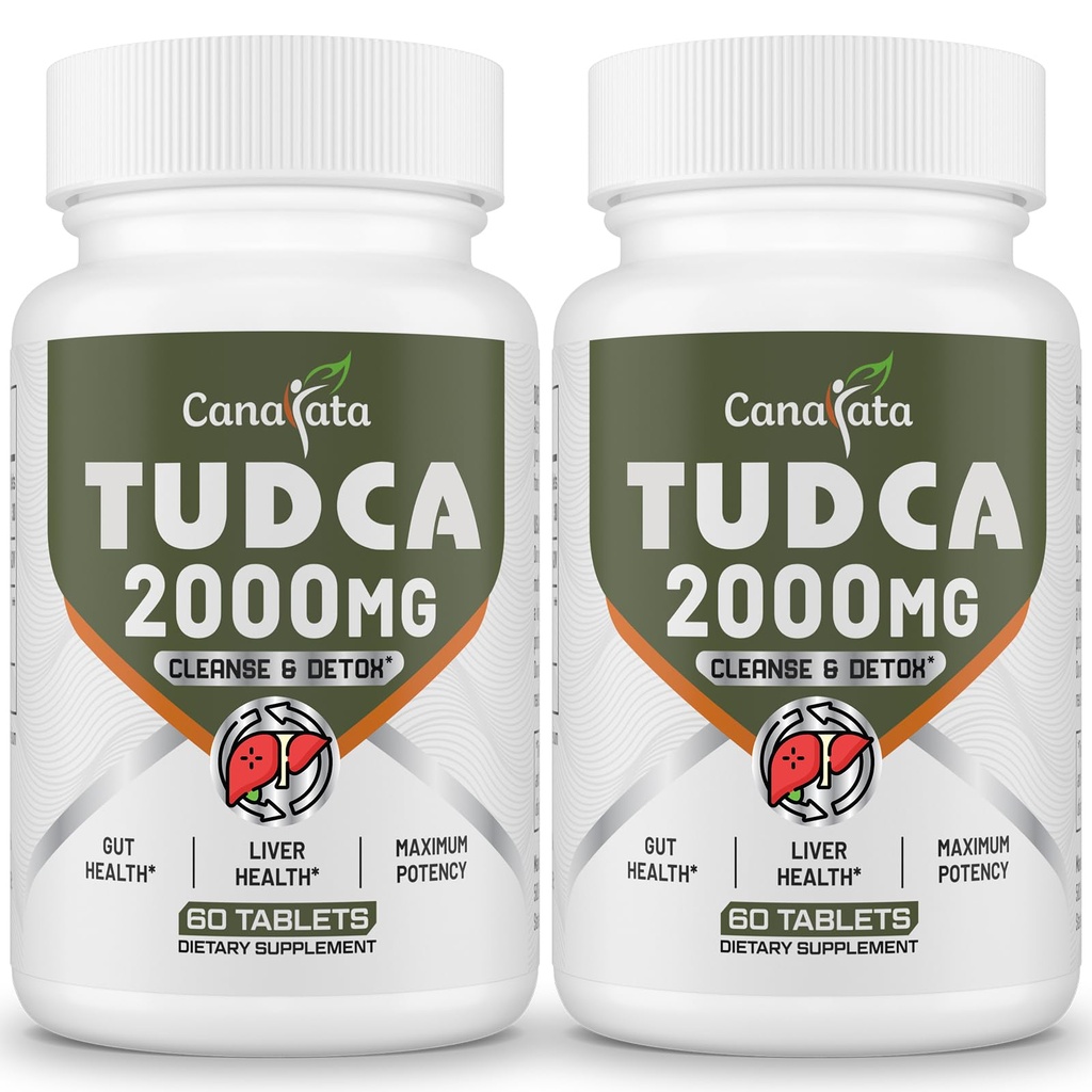 TUDCA Liver Supplements 2000mg - Strong Bile Salts Support Liver Detox &amp; Cleanse - Liver and Gallbladder Health Formula-Easy to Swallow Tablets-60 Days Supply