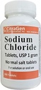 Sodium Chloride Tablets 1 gm, USP Normal Sal Tablets - 300 Tablets (1 Pack of 300 Tablets) de CitraGen Pharmaceuticals, Inc.