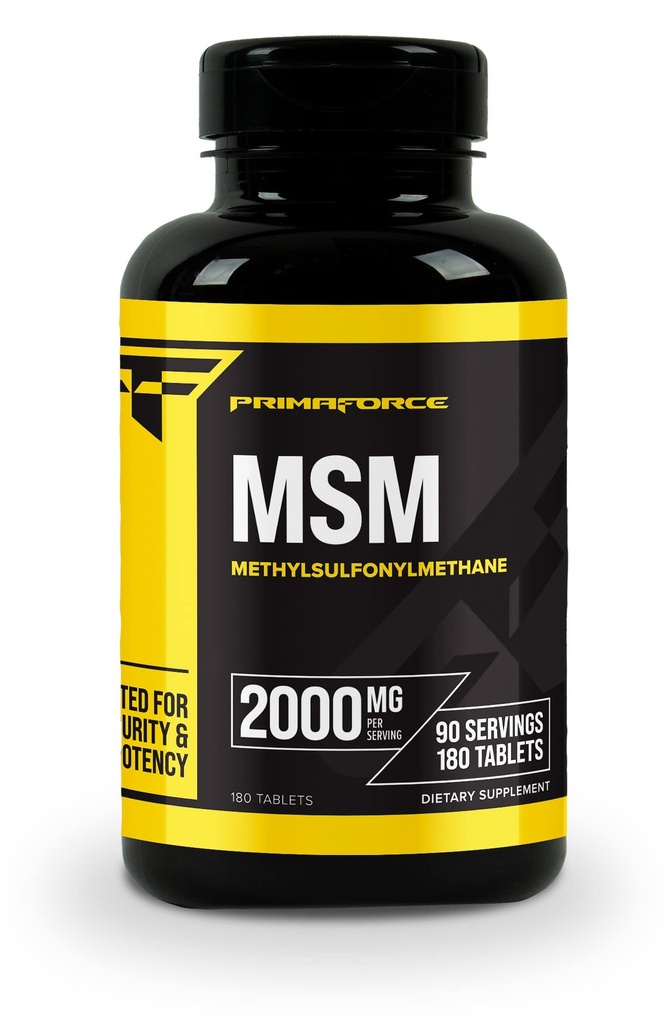 Primaforce MSM Tablets 2000mg Serving, 180 Tablets, 90 Serviciones