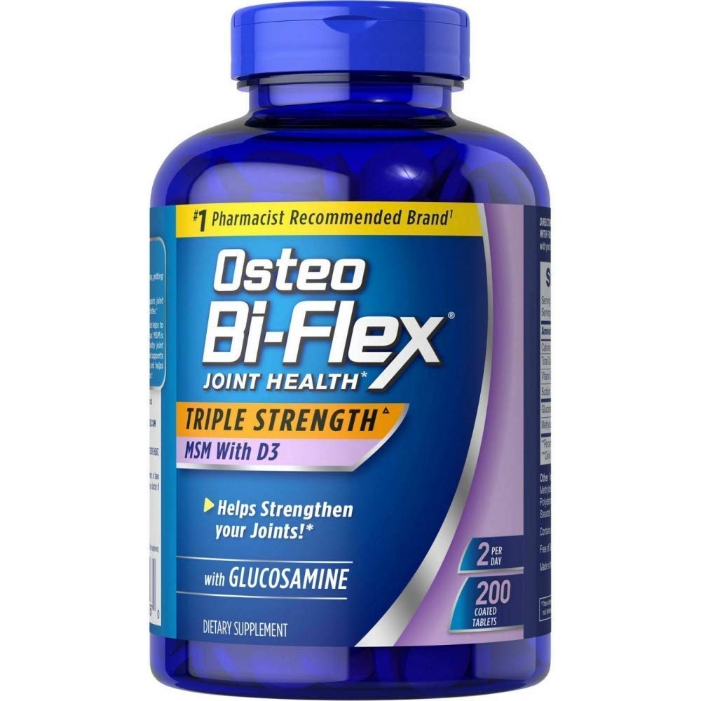Osteo Bi Flex Suplemento Glucosmine 1500 Mg Vitamina D 1000IU (200Count), 200Count 1 Pack
