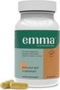 Emma Gut Health - Gas and Bloating Relief, Constipation, Leaky Gut Repair - Gut Cleanse & Restore Digestion - Regulate Bowel Movement. Probióticos y alternativas laxantes, 60 cápsulas