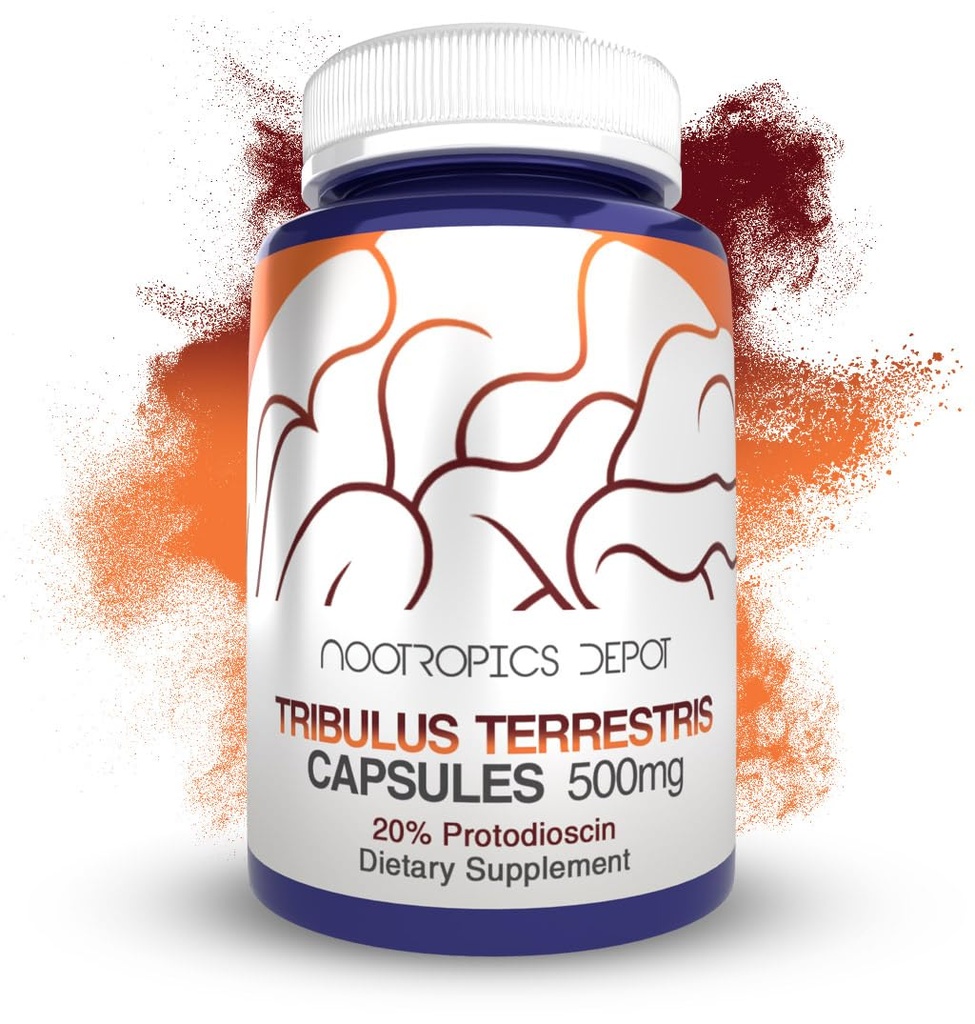 Nootropics Depot Tribulus Extract Capsules TENIDO 500mg TENIDO 20% Protodioscina ANTE Tribulus terrestris ANTE Fitness, Mood, " Vitality TEN 60 Conde