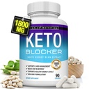 Toplux Keto Blocker Pills White Kidney Bean Extract - 1800 mg Ketosis natural, Apoyo Keto Diet, para Hombre Mujeres, 90 cápsulas, Suplemento