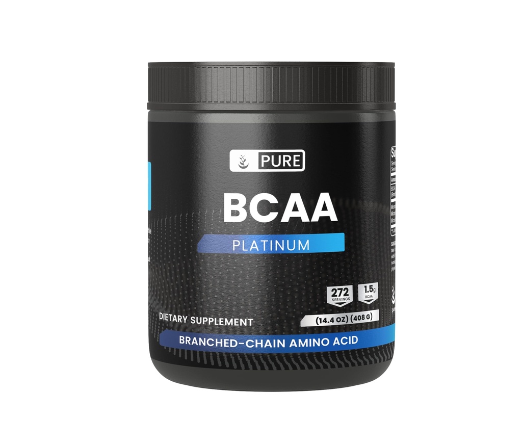 PURE ORIGINAL INGREDIENTES 2:1 BCAA Powder, 14.4 oz, Desarrollado, 272 Servings, Siempre Puro, No Additives or Fillers