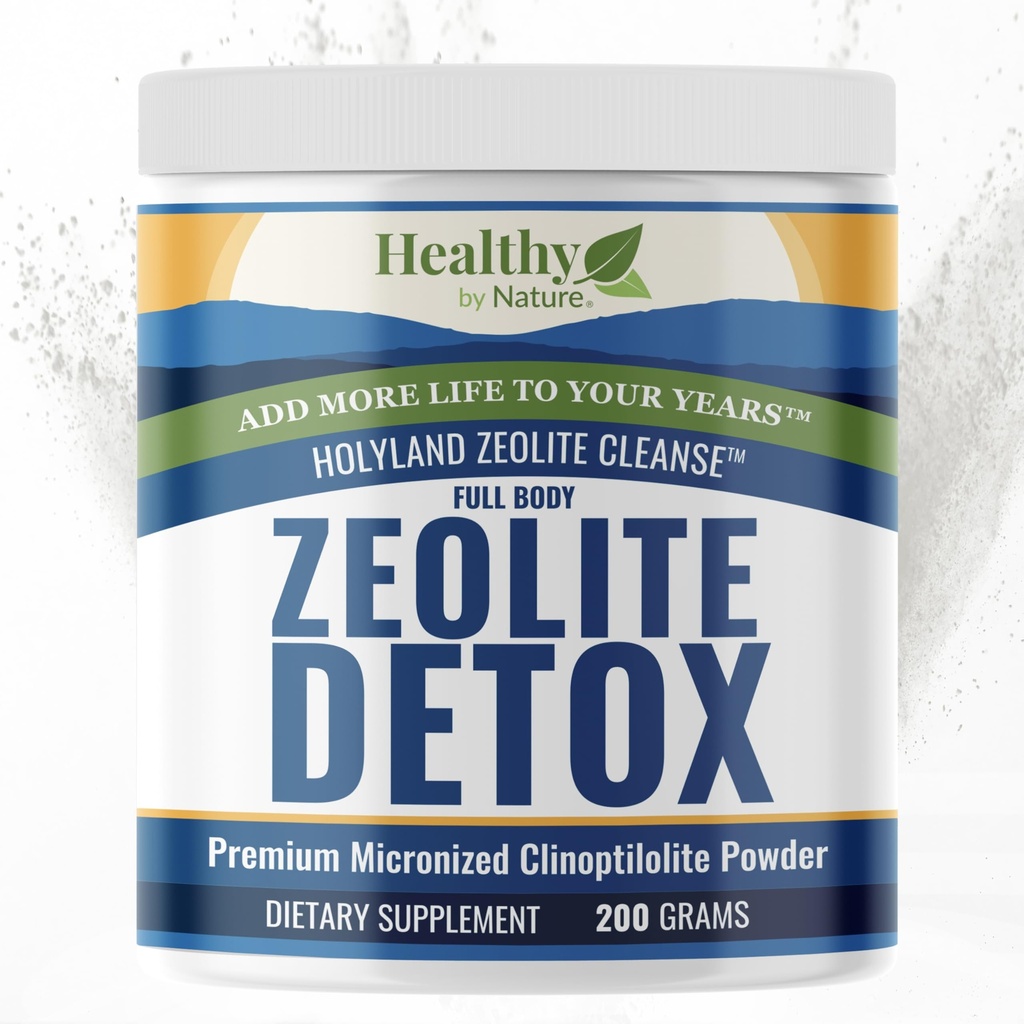 HolyLand Zeolite Cleanse - Zeolite Detox Powder (7.05oz 200 Gram) - Clinoptilolite Activado - Micronized 0-25 - Full Body Detox for Women, Hombre - Supports Energy, Focus, Immunity, Gut Health
