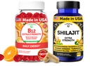 Lunakai USA Made B12 Gummies " Shilajit Capsules Bundle – Extra Strength Daily Energy " Wellness Support