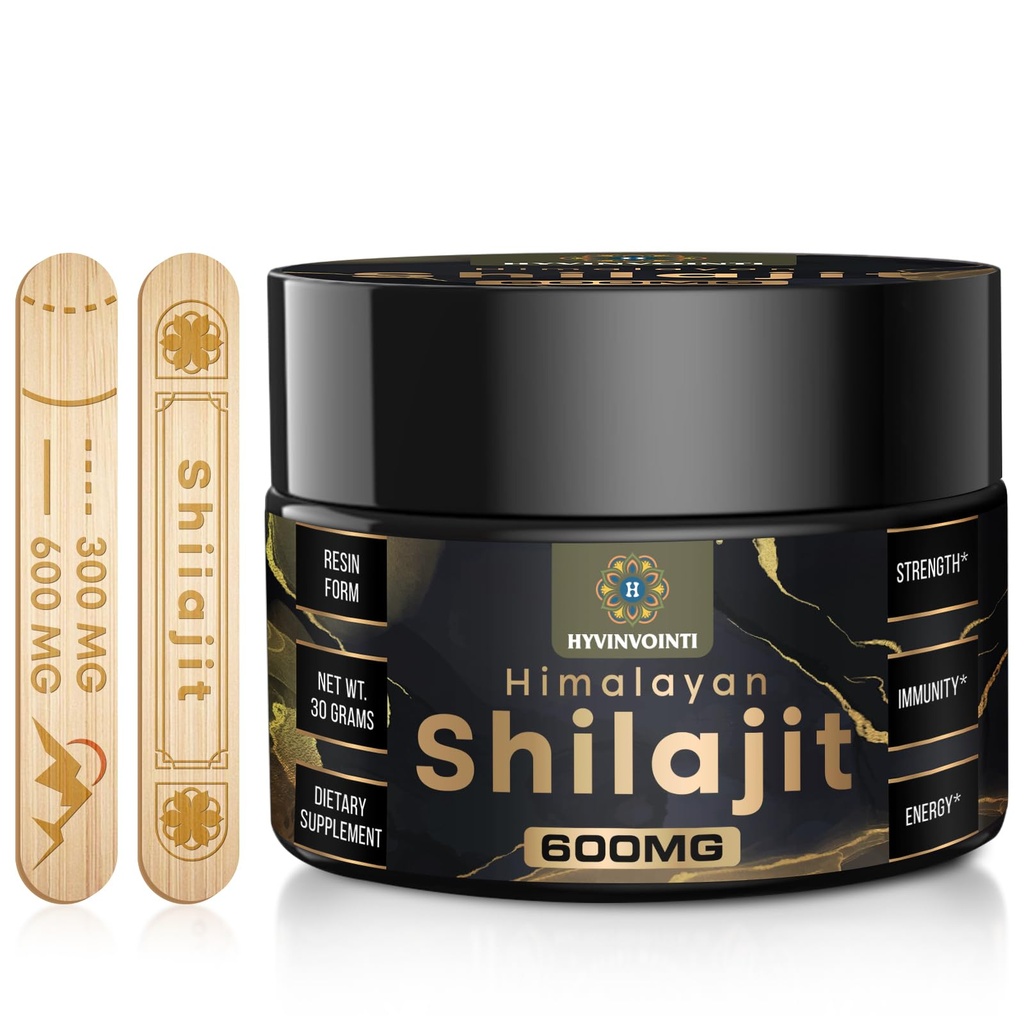 600mg Shilajit Pure Himalayan Organic Shilajit Resin-Shilajit Resin Organic Gold Grade,100% puro Shilajit Orgánico para Energía Pulido Apoyo Immune,Rich in Fulvic Acid limite 85+Trace Minerals,1 Pack