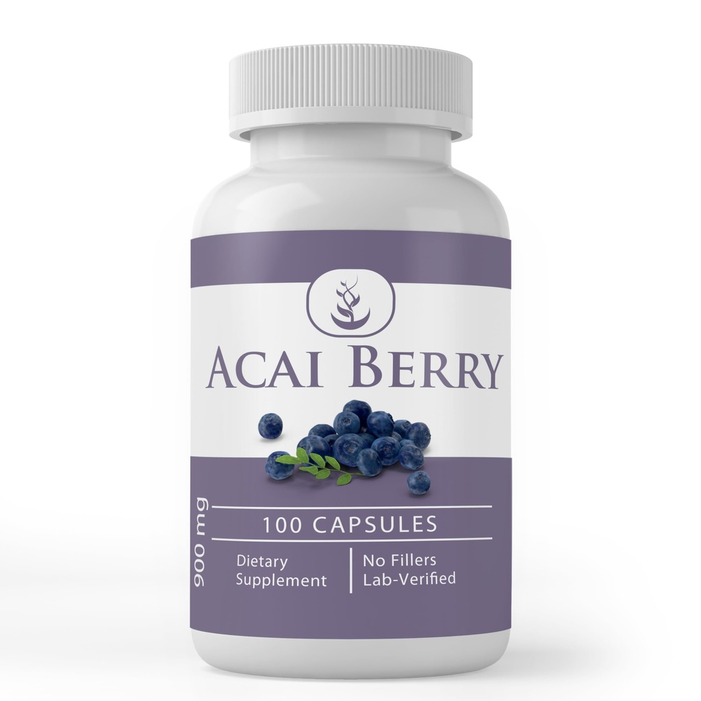 PURE ORIGINAL INGREDIENTES Acai Berry (100 capsules) No hay magnesio o rifles de arroz, siempre puro, Lab Verified