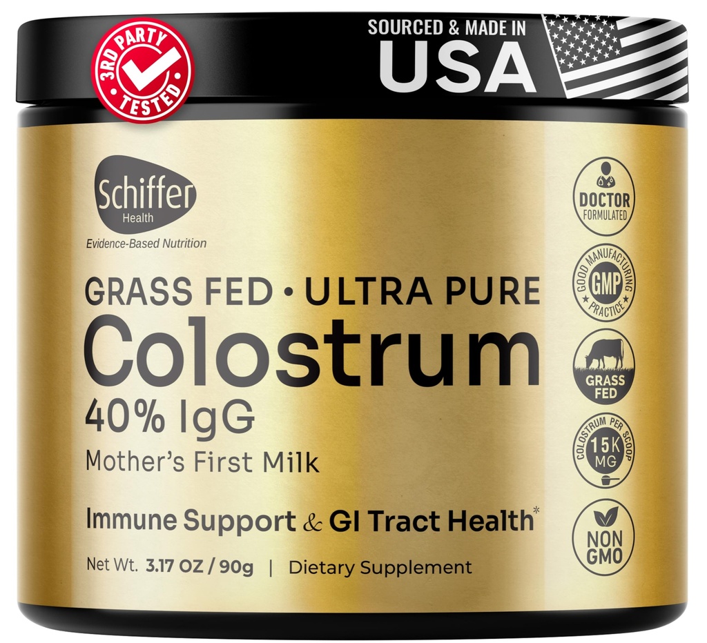 Suplemento de Colostrum Premium IgG más alto para Gut Health, Immune Support &amp; Recovery Superfood, Anti-Age - Pure Grass-Fed Colostrum Powder - La primera leche de la madre, 60 serviendo, Desflavorado