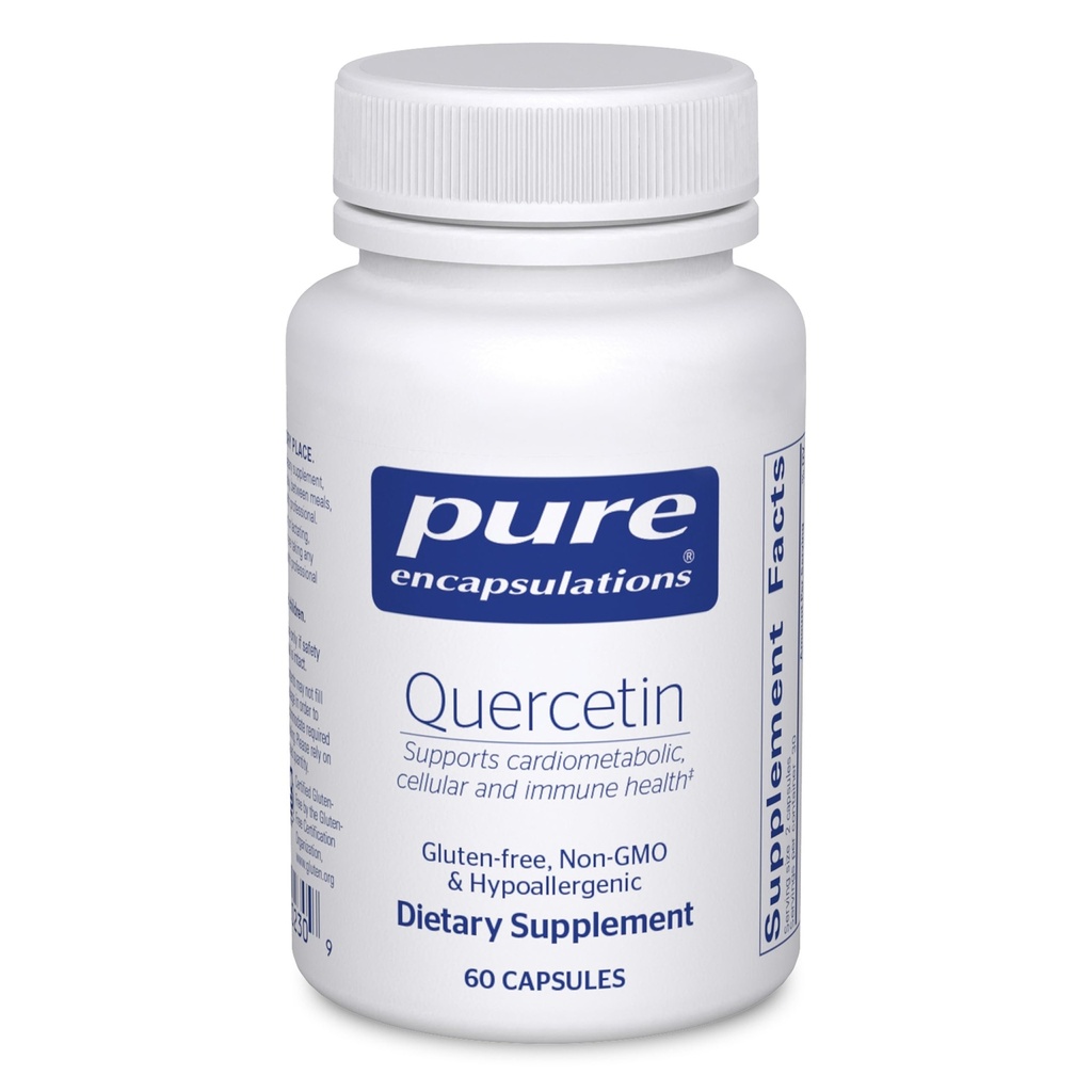 Pure Encapsulations Quercetin - 500 mg - Immune Support, Cellular Health & Heart Health - Antioxidant Supplement - Gluten Free " Non-GMO - 60 cápsulas
