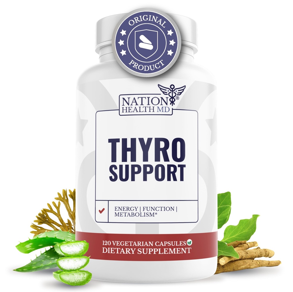 Tiro Support - Suplemento tiroides con Selenium, Bladderwrack & Zinc - Salud tiroidea para hombres y mujeres - Vegan, No GMO, Gluten Gratis - 120 cápsulas