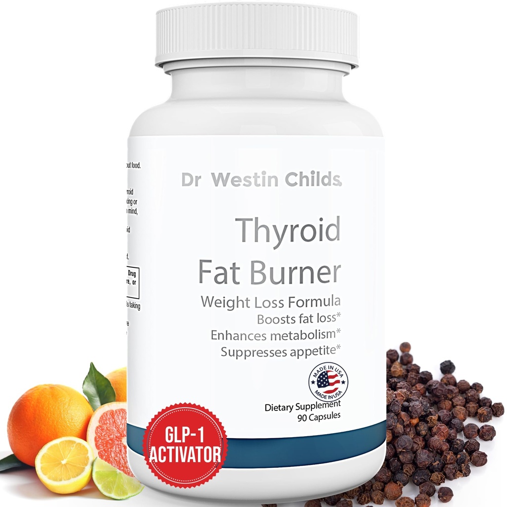 Dr. Westin Childs Thyroid Fat Burner - Fast Acting Thermogenic Weight Loss Supplement for Women with Hypothyroidism, Hashimoto's " Hyperthyroidism for Waist Trimming, Bloating, 30 Servings