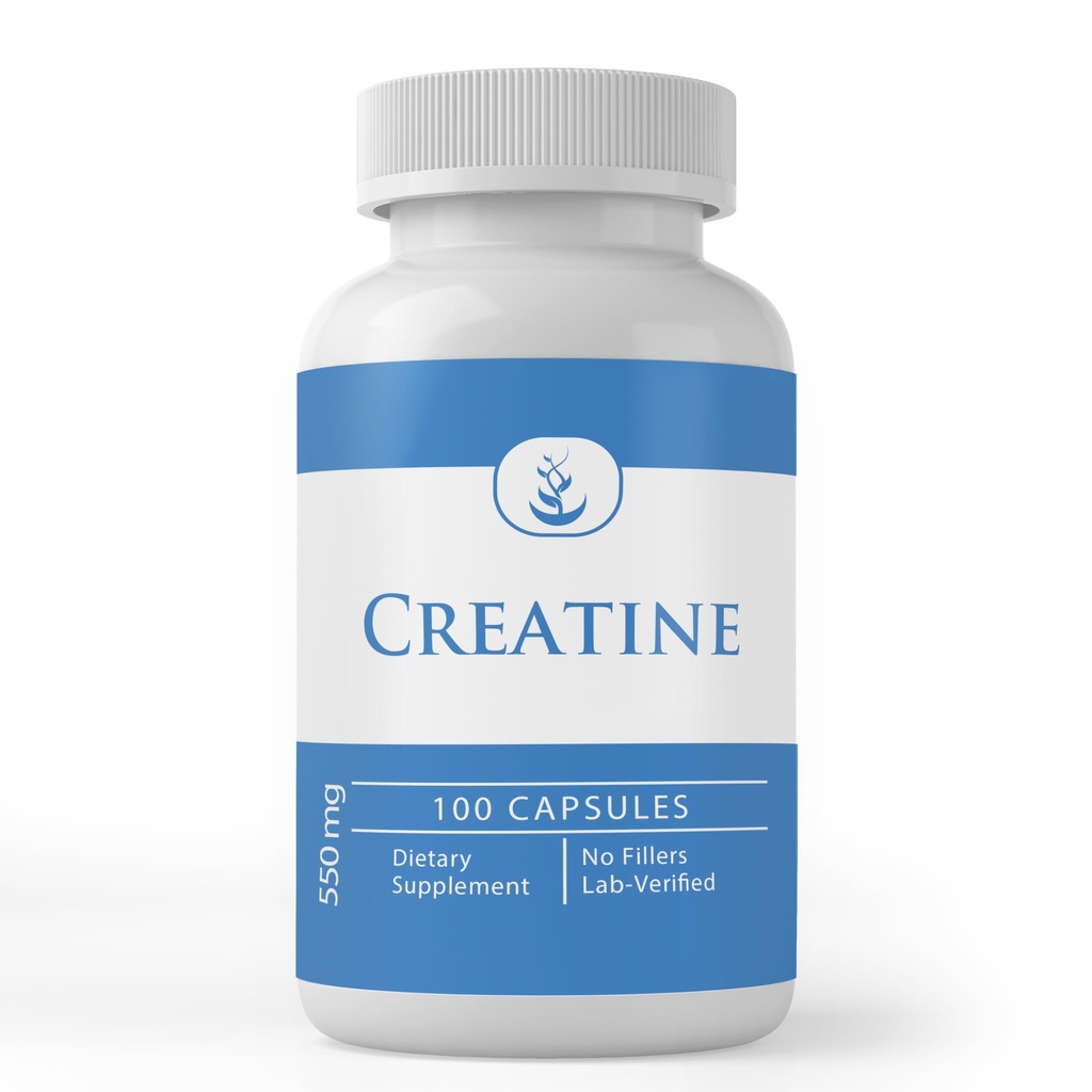 PURE ORIGINAL INGREDIENTES Creatine, (100 cápsulas) Siempre puro, sin aditivos ni artillería, Lab Verified