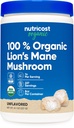 Nutricost Polvo de seno de león orgánico Mane (8 oz) - 227 Servimientos, Certificado USDA Suplemento orgánico