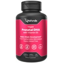 Naturalis Vegan Prenatal with Full Specrum Omega-3 Silencio Algae DHA, EPA, DPA, Vitamina D3 " Active Folate L 5-MTHF ANTE Vegan Society Certified, Sustainably Sourced, Non-GMO &amp; Soy Free ← 60 Veggie Softgels