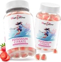 Potasio Citrate Gummies para Adultos Hombre Mujeres - Suplemento de Potasio Alto 500 MG Sugar Asistencia Gratis Electrolyte Balance Leg Cramps Vegan No GMO Orgánica Flavor 2 Packs