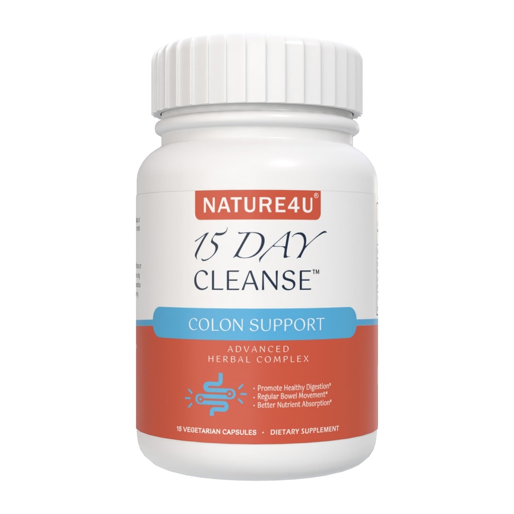 15 días de limpieza Gut Support, Avanzado Gentle Daily Colon Gut Cleanse Detox para Hombres Mujer con Senna, Cascara Sagrada, Psyllium Husk y Probiótico, 15 cápsulas