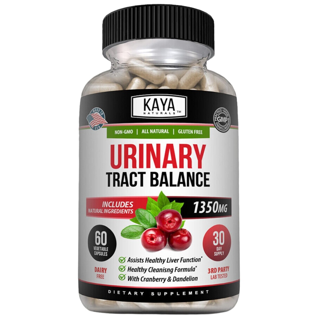 Kaya Naturals - D-Mannose - UT Cleanse &amp; Bladder Health - Made with Cranberry, Hibiscus & Dandelion Root - D Mannose Capsules Cranberry Supplement - 60 Veggie Capsules
