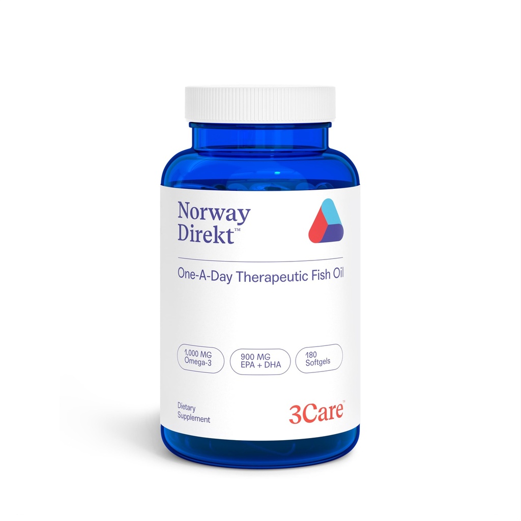 Noruega Direkt Omega-3 Fish Oil 2000mg de Omega-3 por 2 softgel sometida 1060mg EPA, 740mg DHA (2 Soft-Gel Serving) Farmacéutica Grado (180 Softgels)