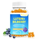 20mg Lutein " Zeaxanthin Gummies with Bilberry, Astaxanthin, Omega 3, Vitamina C, E - Suplemento de Salud Ocular Libre de Azúcar para Adultos " Niños - Alivio Ojo seco, Claridad Visión, Soporte Macular