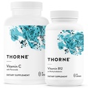 THORNE - Wellness Bundle - Vitamina C & B12 - Apoya el corazón, Nerve, Immune y Tissue Health - 60 a 90 Servimientos