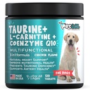 Suplemento de Taurina para Perros con L-Carnitina y Coenzima Q10 (CoQ10): Vet Endorado para el Corazón Agrandado (DCM), insuficiencia cardíaca congestiva, deficiencia de Taurina: 3-en-1  Suplementos de perros- 120ct