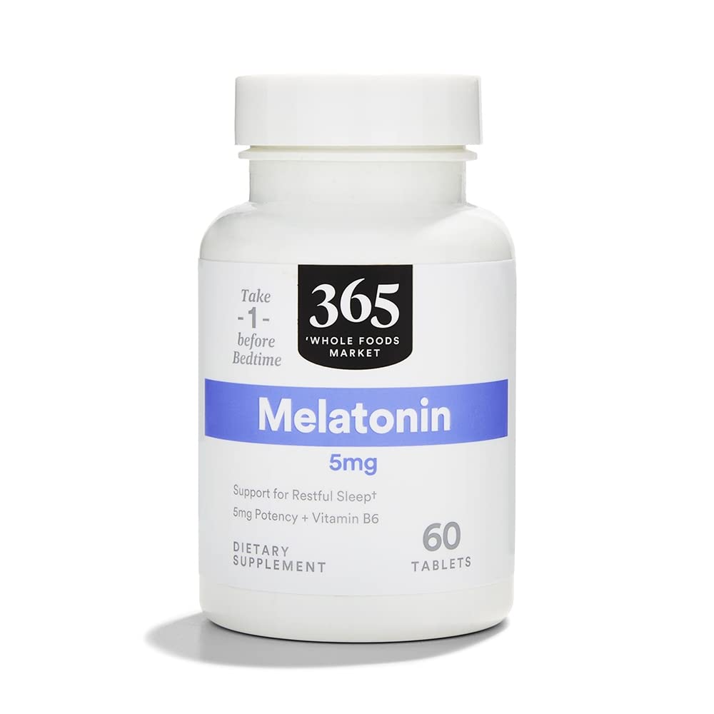 365 por Whole Foods Market, Melatonin 5mg, 60 Cuenta