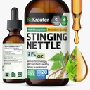 BIO KRAUTER Stinginging Nettle Tincture - Nettle Root Extract Liquid - Urinary Support Supplement - Urtica Dioica Natural Extract - Vegan, Azúcar &amp; Alcohol Free Drops 2 Fl.Oz.