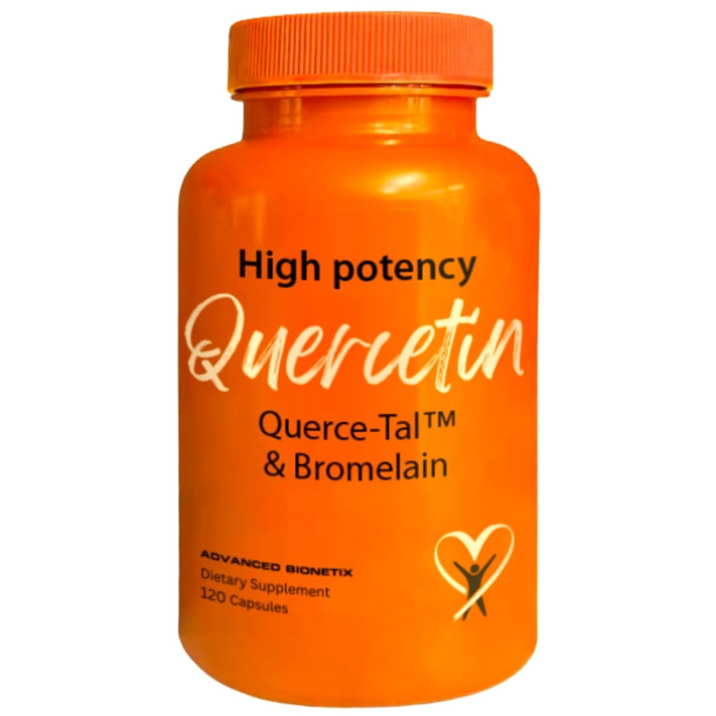 Querce-TalTM Quercetin + Bromelain 120 Veg Capsules ¦ High Potency Enhanced Absorption Bioavailability. Soportes Anti-Oxidant, Eventos en llamas, Salud Inmunitaria, Embalaje mayo Vary