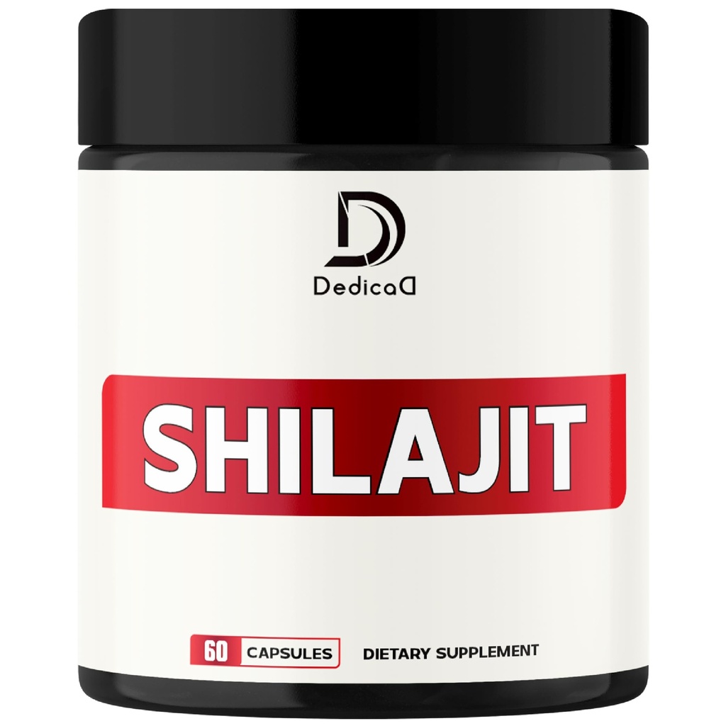 1000Mg Shilajit Pure Himalayan Organic Capsules - Contiene Natural Fulvic, Humic Acid &amp; 85 Otros - Shilajit Supplement for Body Balance, Heart Health, Brain &amp; Immune System Support - 60 Condes