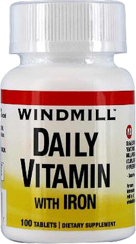 Molino de viento Vitamina diaria con hierro y betacaroteno