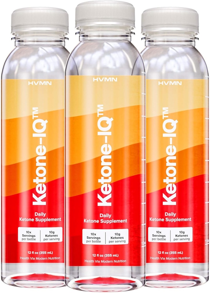 H.V.M.N. Ketone IQ Starter Kit ← Clean, Natural Energy to Power your Brain & Body ← Sugar Free, Caffeine Free, No Salt ← 30 Serviciones de Ketones Bebibles a Niveles de Ketone rápidamente Elevados (3ct)