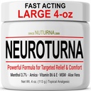 Neuropatía Crema de Alivio Nerve - Actuación rápida Max Relief for Feet Hands Legs Toes Back - Ultra Strength Menthol Arnica Aloe Vera MSM, Soothing Natural Nerve Comfort Relief, Paraben-Free 4 Oz