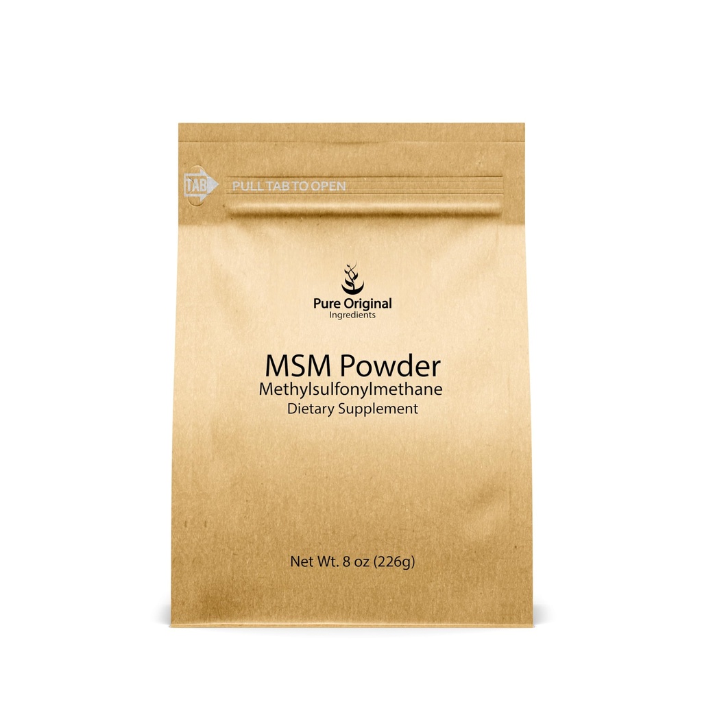 PURE ORIGINAL INGREDIENTS Methylsulfonylmethane (8 oz) MSM, Natural Sulfur, Dietary Supplement