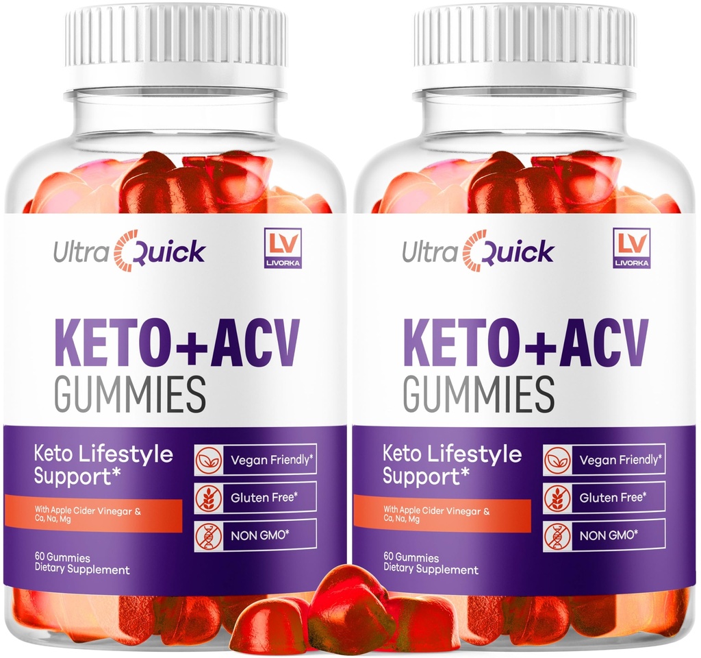 (2 Pack) Ultra Quick Keto ACV Gummies Weight Loss, Ultra Quick Keto ACV Gummies, UltraQuick Keto ACV Gummies, UltraQuick Keto Plus ACV Support Gummies, Ultra Quick Weight Los Gummies para 2 meses