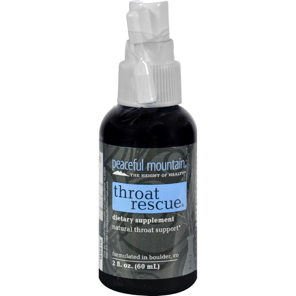 Rescate de garganta de montaña pacífica - Espray de garganta para soporte de garganta natural - 2oz